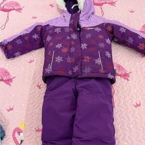 Gusti Purple Snowflake Winter Suit - 3T